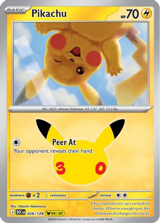 Pikachu (026/128) - M3C  - Pikachu Rare - Holofoil