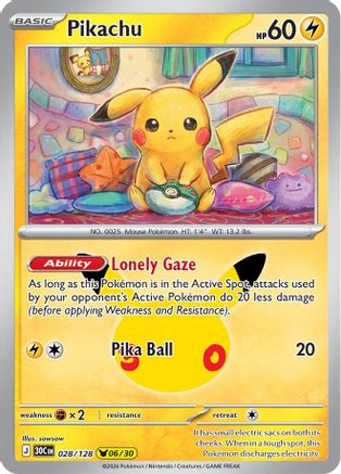 Pikachu (028/128) - M3C  - Pikachu Rare - Holofoil