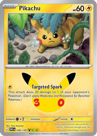 Pikachu (038/128) - M3C  - Pikachu Rare - Holofoil