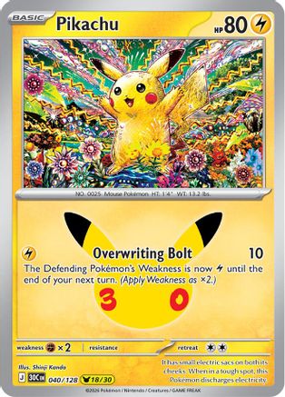 Pikachu (040/128) - M3C  - Pikachu Rare - Holofoil