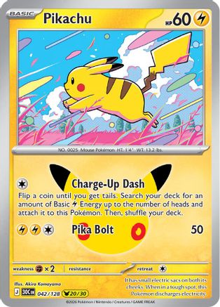 Pikachu (042/128) - M3C  - Pikachu Rare - Holofoil