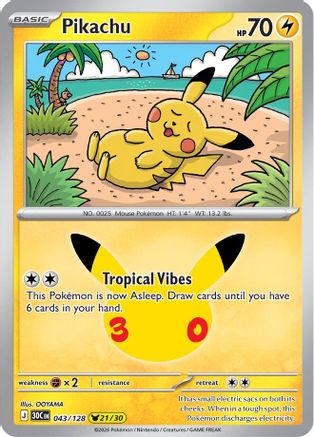 Pikachu (043/128) - M3C  - Pikachu Rare - Holofoil