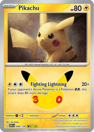 Pikachu (049/128) - M3C  - Pikachu Rare - Holofoil