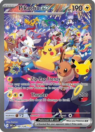 Pikachu ex (150/128) - M3C  - Special Illustration Rare - Holofoil