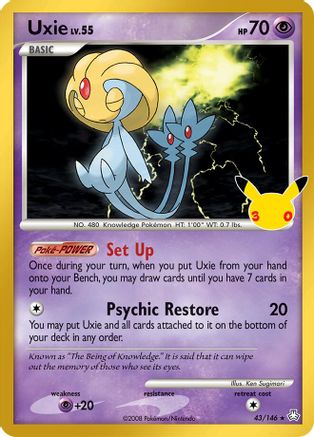 Uxie (043/146) - M3CCC  - Classic Collection - Holofoil