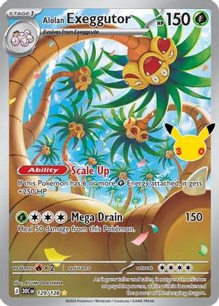Alolan Exeggutor (129/128) - M3C  - Illustration Rare - Holofoil