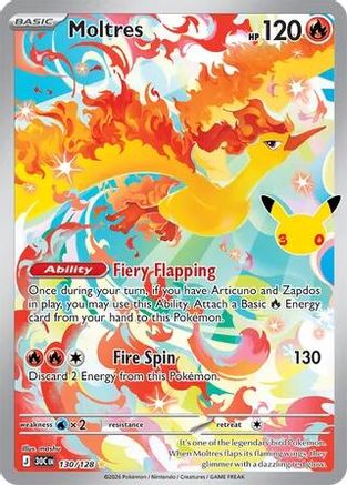 Moltres (130/128) - M3C  - Illustration Rare - Holofoil