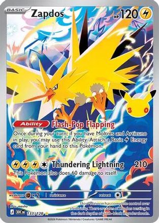 Zapdos (133/128) - M3C  - Illustration Rare - Holofoil