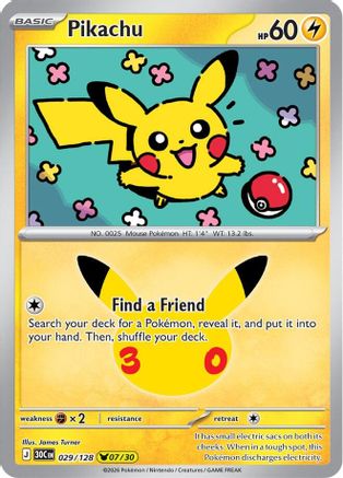 Pikachu (029/128) - M3C  - Pikachu Rare - Holofoil