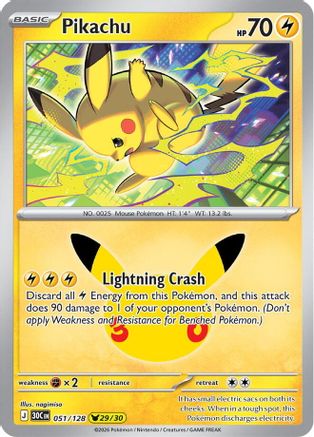 Pikachu (051/128) - M3C  - Pikachu Rare - Holofoil