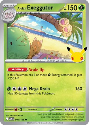 Alolan Exeggutor (002/128) - M3C  - Common - Holofoil