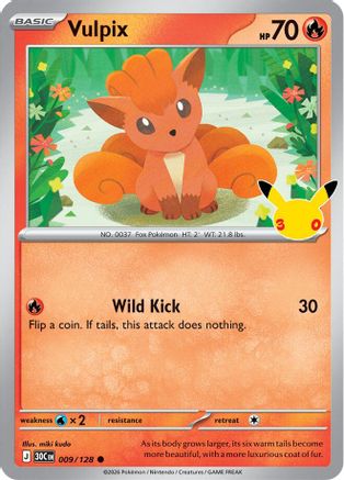 Vulpix (009/128) - M3C  - Common - Holofoil