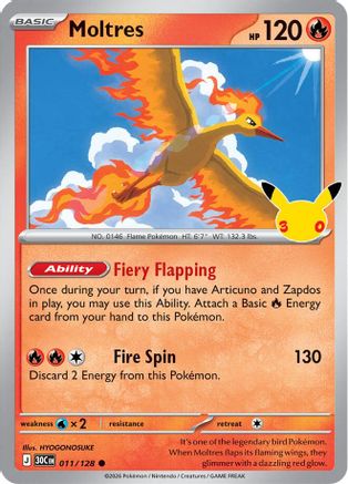 Moltres (011/128) - M3C  - Common - Holofoil