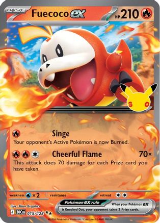 Fuecoco ex (015/128) - M3C  - Double Rare - Holofoil