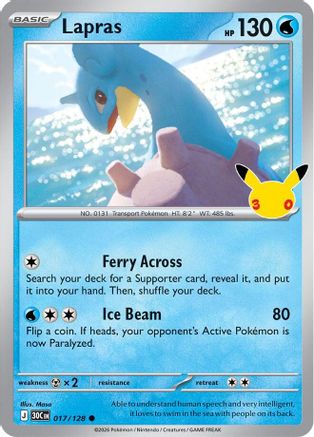 Lapras (017/128) - M3C  - Common - Holofoil