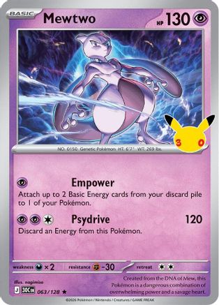 Mewtwo (063/128) - M3C  - Rare - Holofoil
