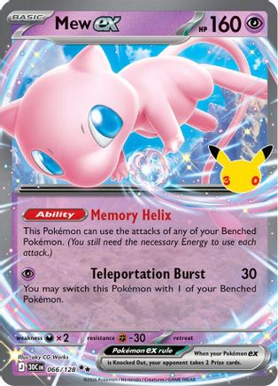 Mew ex (066/128) - M3C  - Double Rare - Holofoil