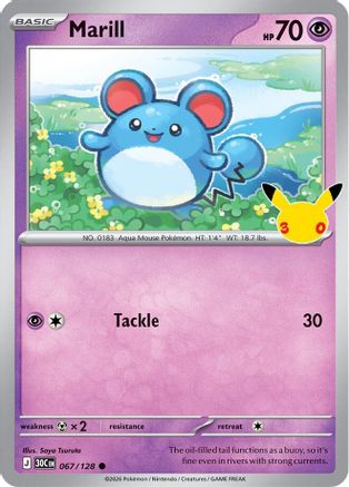 Marill (067/128) - M3C  - Common - Holofoil