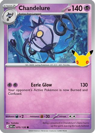 Chandelure (075/128) - M3C  - Common - Holofoil