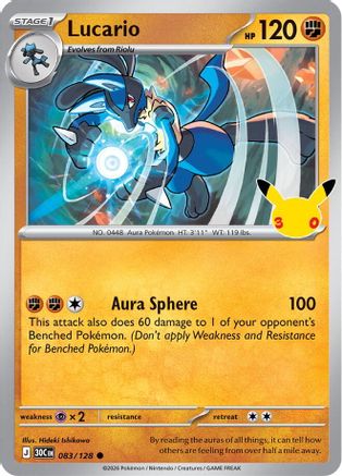 Lucario (083/128) - M3C  - Common - Holofoil