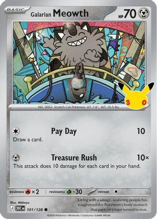 Galarian Meowth (101/128) - M3C  - Common - Holofoil