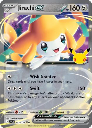 Jirachi ex (102/128) - M3C  - Double Rare - Holofoil