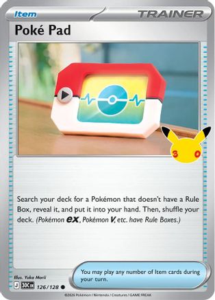 Poke Pad (126/128) - M3C  - Common - Holofoil