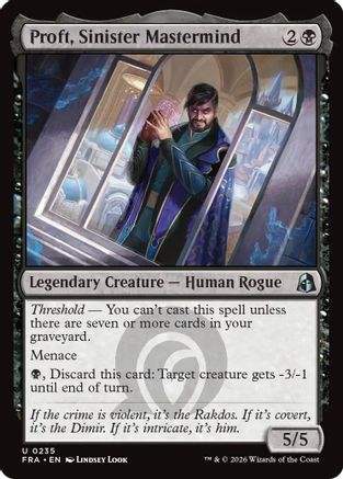 Proft, Sinister Mastermind (FRA-235) - uncommon