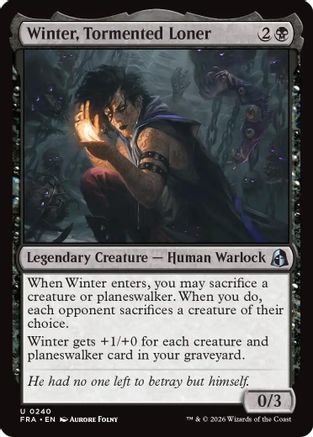 Winter, Tormented Loner (FRA-240) - uncommon