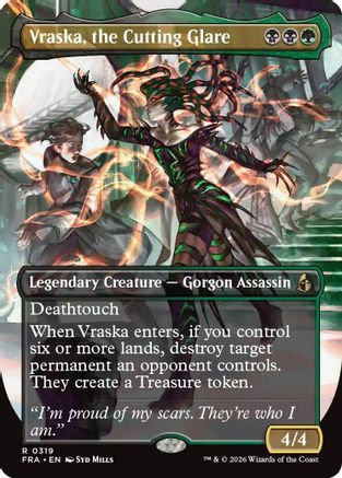 Vraska, the Cutting Glare (Borderless) (FRA-319) - rare - Foil