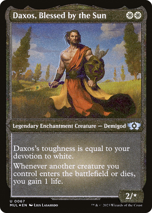 Daxos, Blessed by the Sun (MUL-067) - uncommon: (enchantment) - Etched Foil