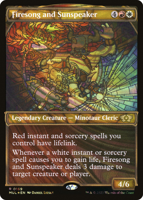 Firesong and Sunspeaker (MUL-169) - rare: (Showcase) - Foil