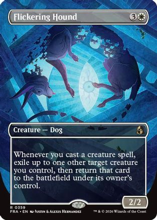 Flickering Hound (Borderless) (FRA-359) - rare - Foil