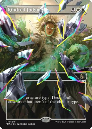 Kindred Judgment (Borderless) (Facet Foil) (FRA-450) - rare - Foil