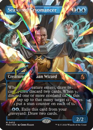 Seasoned Cryomancer (Borderless) (Facet Foil) (0452) (FRA-452) - mythic - Foil