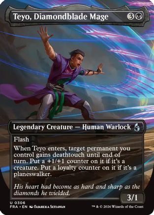 Teyo, Diamondblade Mage (Borderless) (FRA-306) - uncommon