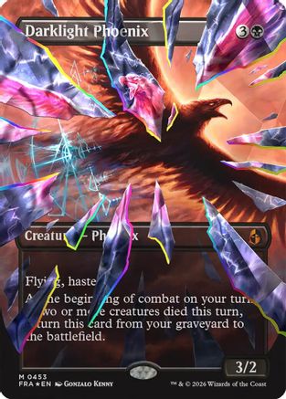Darklight Phoenix (Borderless) (Facet Foil) (0453) (FRA-453) - mythic - Foil