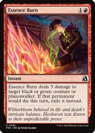 Essence Burn (FRA-082) - uncommon - Foil