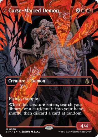 Curse-Marred Demon (Borderless) (FRA-328) - rare - Foil