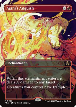 Ajani's Anguish (Borderless) (FRA-367) - rare - Foil