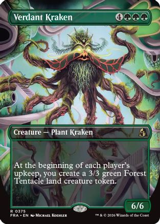 Verdant Kraken (Borderless) (FRA-375) - rare - Foil