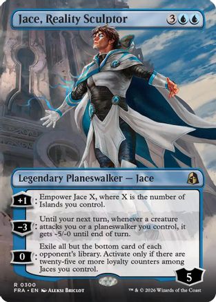 Jace, Reality Sculptor (Borderless) (FRA-300) - rare - Foil