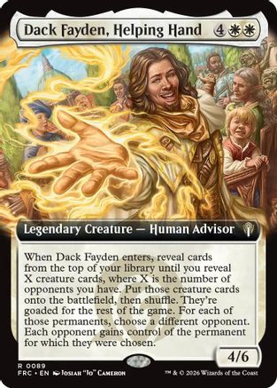 Dack Fayden, Helping Hand (Extended Art) (FRC-089) - rare