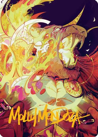 Ajani's Anguish Art Card (Gold-Stamped Signature) (ASFRA-048) - special