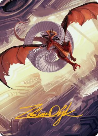 Draconic Visitor Art Card (Gold-Stamped Signature) (ASFRA-049) - special