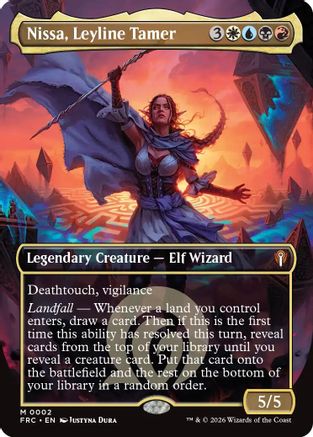 Nissa, Leyline Tamer (Borderless) (FRC-002) - mythic - Foil