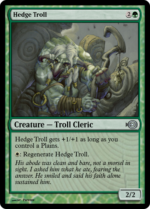 Hedge Troll (PRM-35968) - uncommon: (colorshifted) - Foil