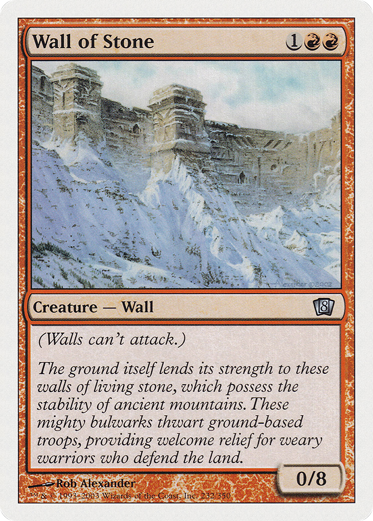 Wall of Stone (8ED-232) - uncommon