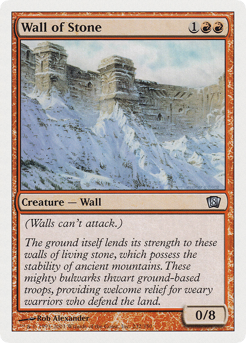 Wall of Stone (8ED-232) - uncommon