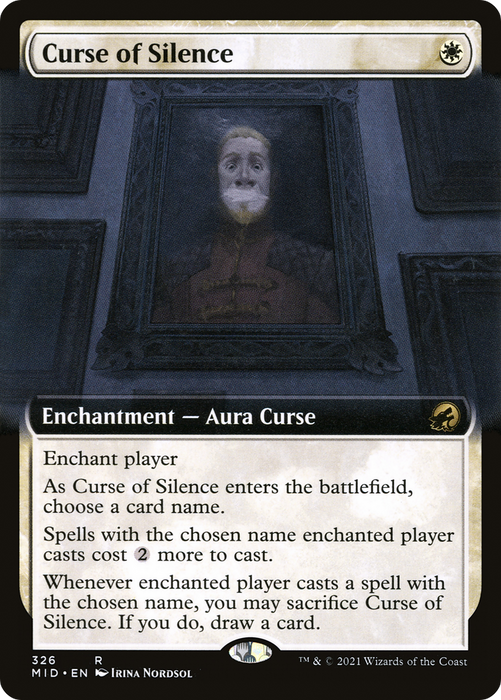 Curse of Silence (MID-326) - rare: (Extended Art) - Foil